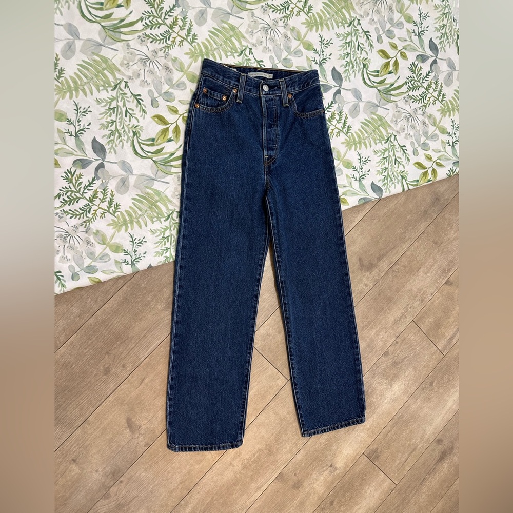 Levi's Premium 90s Ribcage Straight Ankle Jeans Size 23, RARE SIZE FIND Like New - Picture 13 of 16